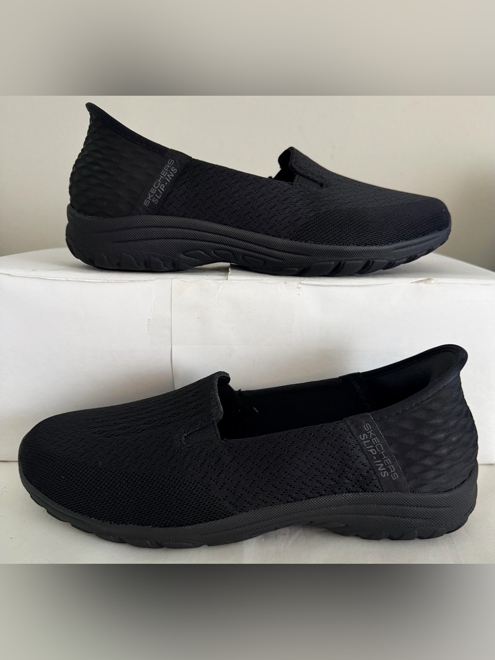 Skechers Slip-Ins Relaxed Fit Reggae Fest 2.0 Women's 8 Black Shoes 158698 W